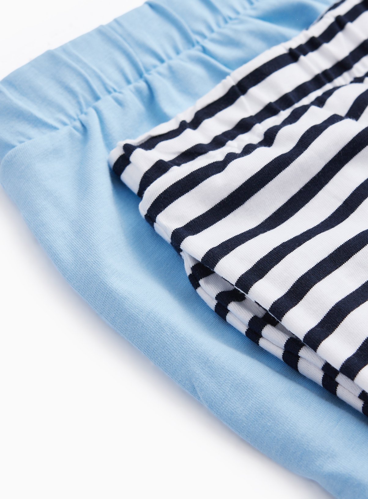 Navy & White Hoop & Light Blue Shorts 2 Pack  M - Image 4 thumbnail